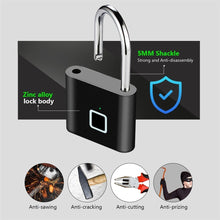 Load image into Gallery viewer, Smart Waterproof Digital Fingerprint Padlock
