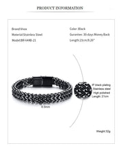 Load image into Gallery viewer, 12.5mm Wave Link Chain Bracelets for Men Stainless Steel
