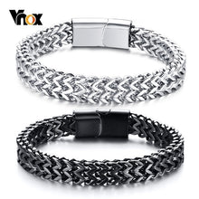 Load image into Gallery viewer, 12.5mm Wave Link Chain Bracelets for Men Stainless Steel
