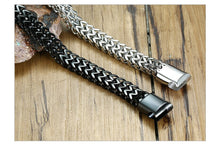 Load image into Gallery viewer, 12.5mm Wave Link Chain Bracelets for Men Stainless Steel
