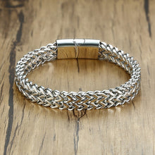 Load image into Gallery viewer, 12.5mm Wave Link Chain Bracelets for Men Stainless Steel
