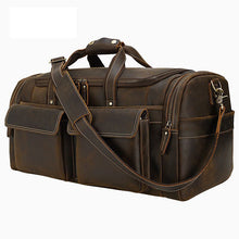 Load image into Gallery viewer, Travel Fashion Genuine Leather Duffle Bag 100% Soft Cowhide
