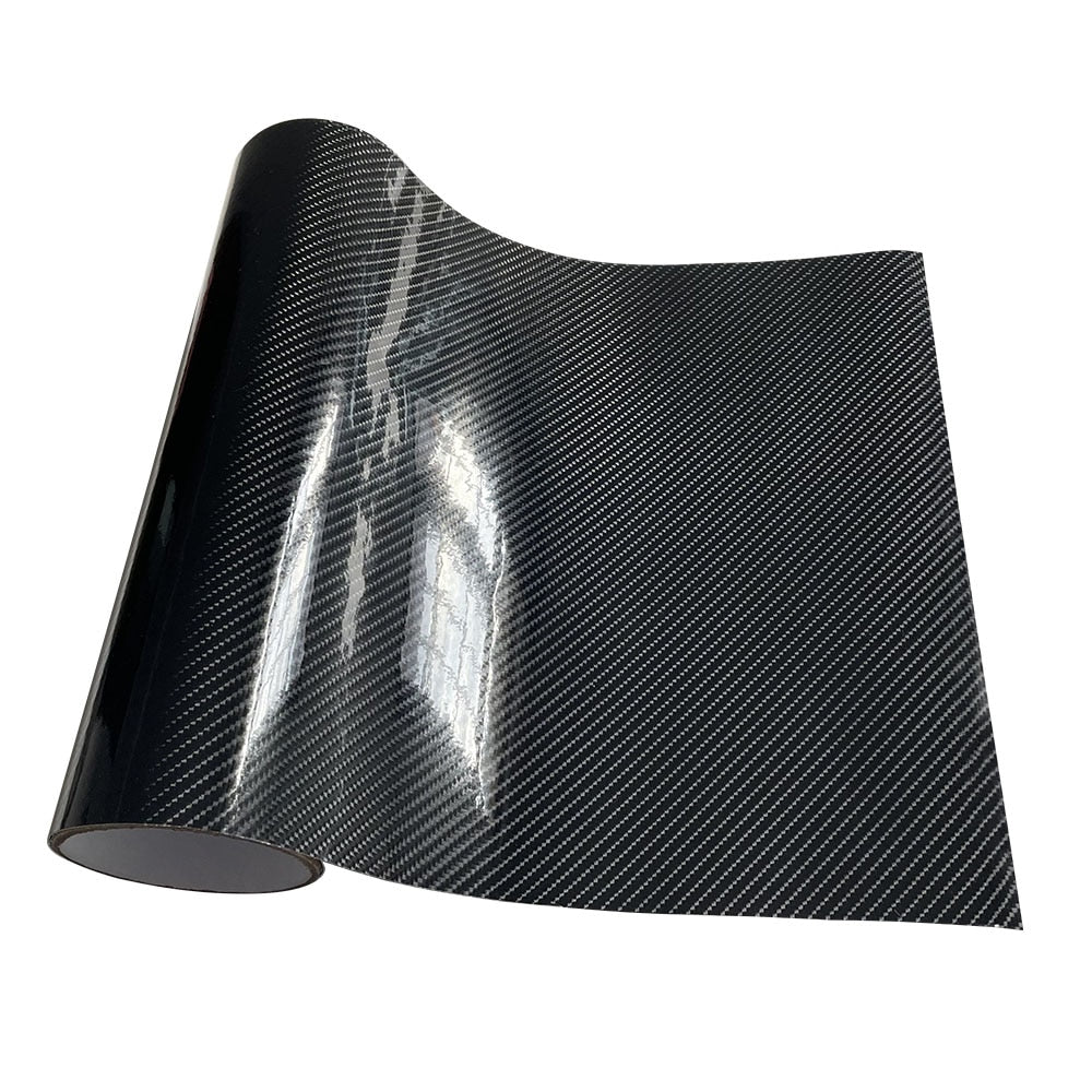 3D Carbon Fiber Black Color Vinyl Wrap Film For Car