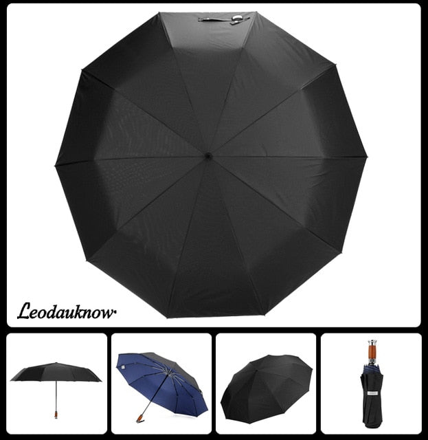 Genuine Brand 125cm Big Automatic Quality Double Layer Umbrella Windproof