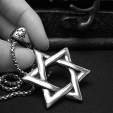 Load image into Gallery viewer, Magen David Pendant Necklace Jewish Titanium Metal Star
